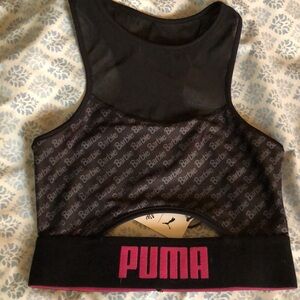 PUMA X BARBIE SPORTS BRA Pink & Black, size XS, NWT